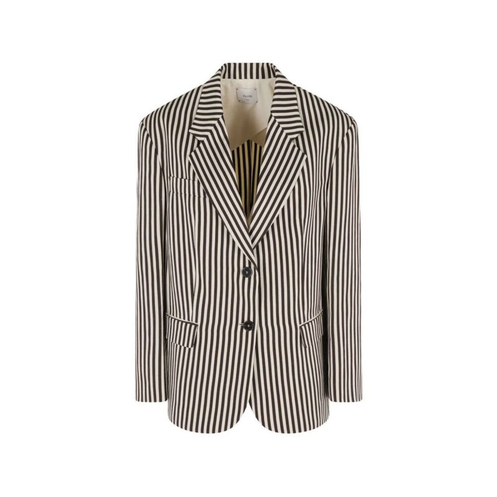 Alysi Women Striped Single-Breasted Jacket